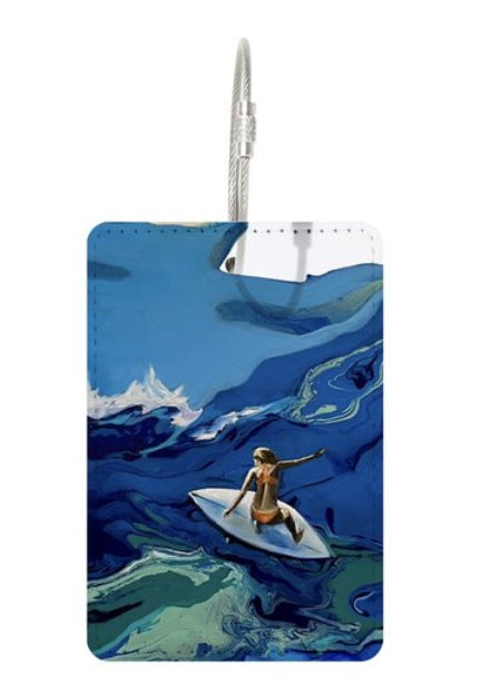 Surfer Girl Travel Tag