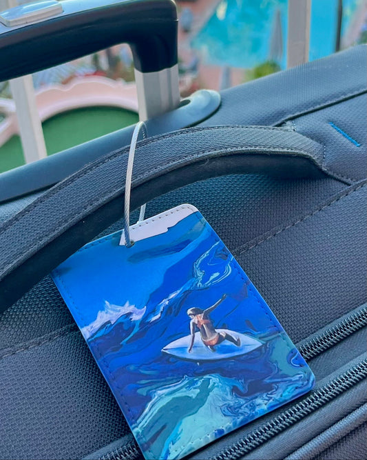 Surfer Girl Travel Tag