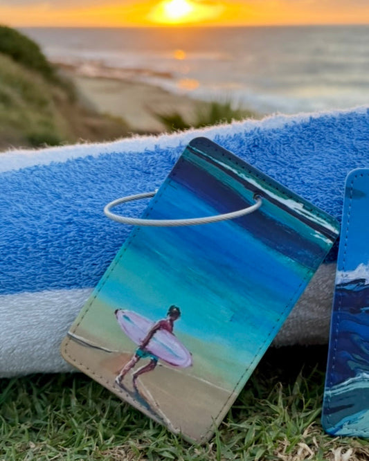 Surfer Boy Travel Tag